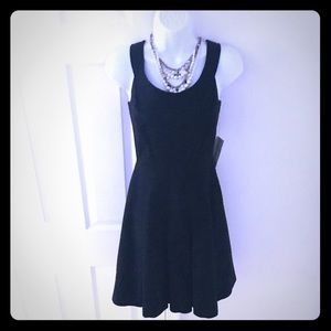 NWT- Black Calvin Klein dress with pleated skirt